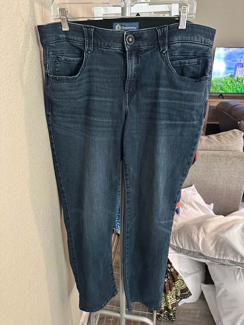 Democracy Ab-Solution Dark Wash Skinny Jeans Size 16W
